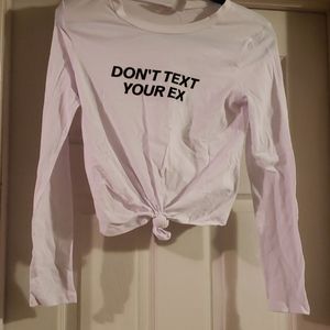 Long sleeve crop top